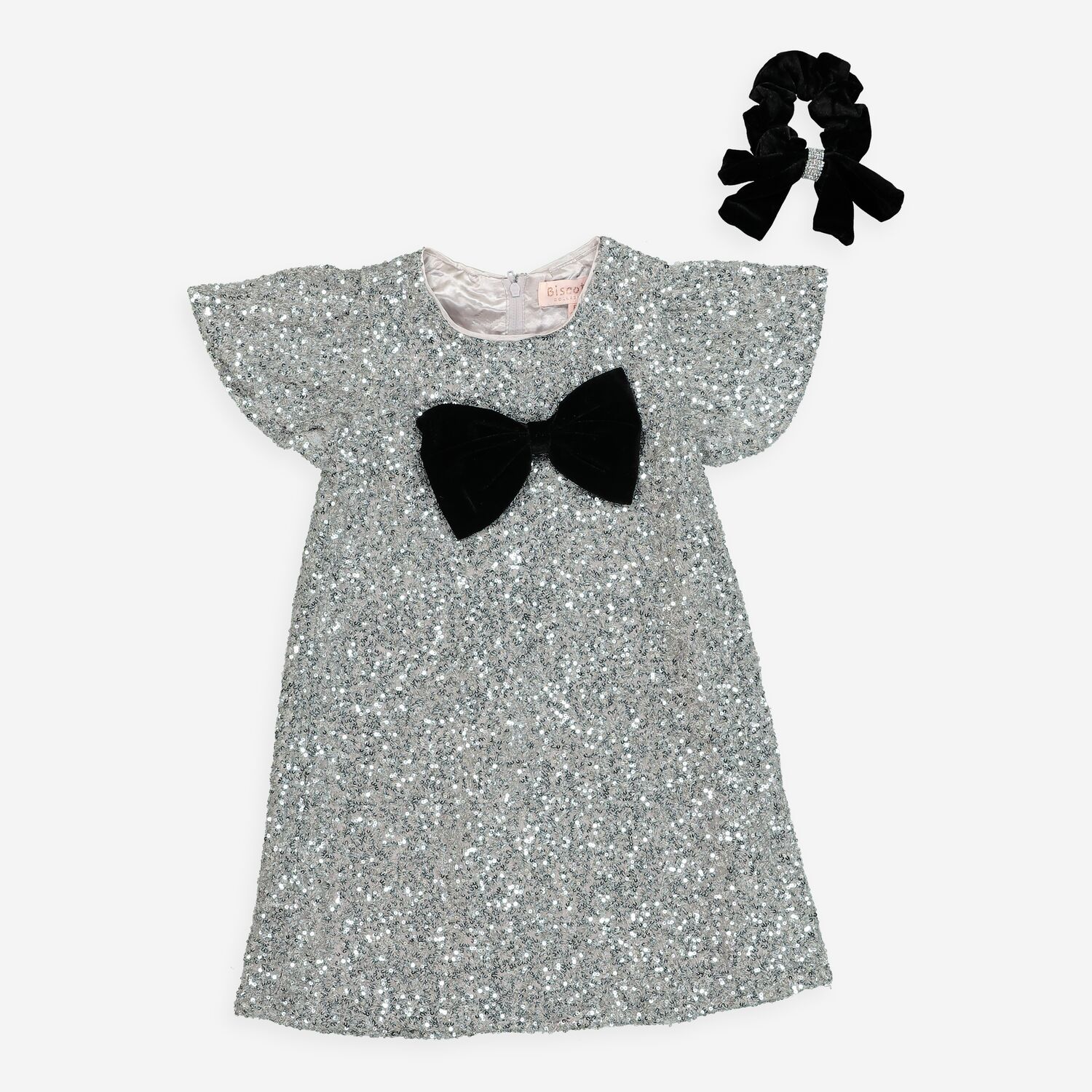 Silver Sequin Bow Party Dress TK Maxx UK