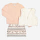 Pink & White Three Piece Set  - Image 1 - please select to enlarge image