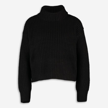 Black Knitted Jumper - Image 1 - please select to enlarge image