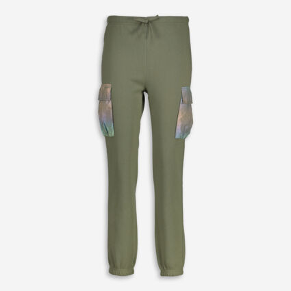 Green Cuffed Cargo Joggers - Image 1 - please select to enlarge image