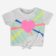 White & Multi Heart T Shirt - Image 1 - please select to enlarge image