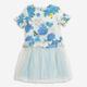 Blue Floral Dress - Image 1 - please select to enlarge image