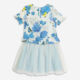Blue Floral Dress - Image 2 - please select to enlarge image