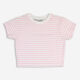 Pink Stripe Crop T Shirt - Image 1 - please select to enlarge image