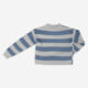Blue & White Stripe Knit Cropped Jumper - Image 2 - please select to enlarge image
