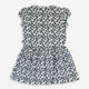 White & Navy Dotted Dress - Image 2 - please select to enlarge image