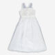 White Floral Embroidered Communion Dress - Image 1 - please select to enlarge image