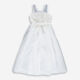 White Floral Embroidered Communion Dress - Image 2 - please select to enlarge image