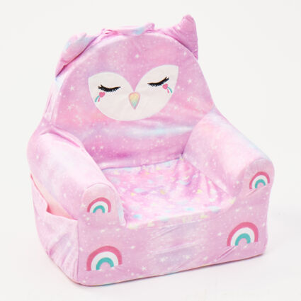 Pink Polly Owl Cuddle Chair 48x32cm - Image 1 - please select to enlarge image
