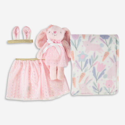 Four Piece Pink Easter Friend & Throw Set - Image 1 - please select to enlarge image