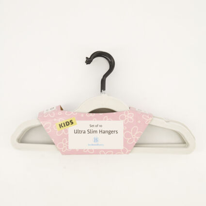 10 Pack White Kids Ultra Slim Hangers - Image 1 - please select to enlarge image