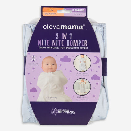 Blue Three In One Nite Romper  - Image 1 - please select to enlarge image