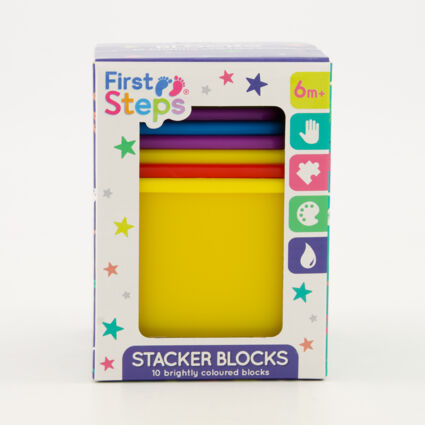 Multicoloured Stacking Blocks  - Image 1 - please select to enlarge image