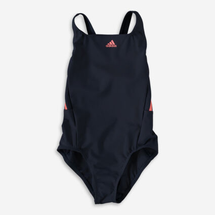 Navy Acired Swimsuit - Image 1 - please select to enlarge image