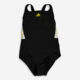 Black & Yellow Striped Swimsuit - Image 1 - please select to enlarge image