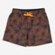 Grey & Orange Palm Leaf Swim Shorts - Image 1 - please select to enlarge image
