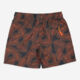 Grey & Orange Palm Leaf Swim Shorts - Image 2 - please select to enlarge image