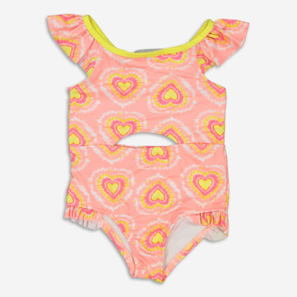 Pink Multi Hearts Swimsuit - Image 1 - please select to enlarge image