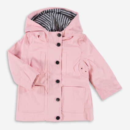 Pink Hooded Rain Coat - Image 1 - please select to enlarge image