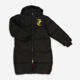 Black Extended Puffer Jacket - Image 1 - please select to enlarge image