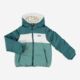 Blue Striped Faux Fur Reversible Puffer Coat  - Image 1 - please select to enlarge image