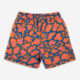 Orange Abstract Print Swim Shorts - Image 2 - please select to enlarge image
