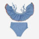 2 Piece Blue & White Striped Bikini - Image 2 - please select to enlarge image