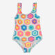 Multicolour Quilt Design Swimming Costume  - Image 1 - please select to enlarge image