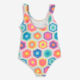 Multicolour Quilt Design Swimming Costume  - Image 2 - please select to enlarge image