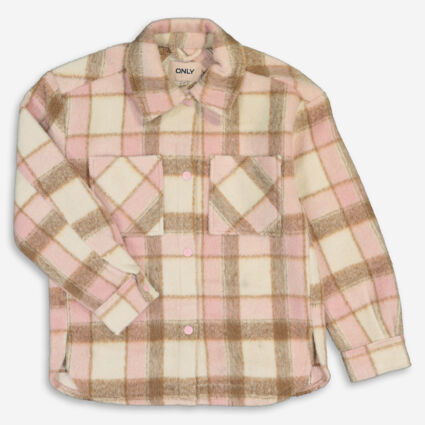 Pink Checked Overshirt - Image 1 - please select to enlarge image