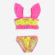 Yellow Two Piece Shell Fluorescent Bikini  - Image 1 - please select to enlarge image