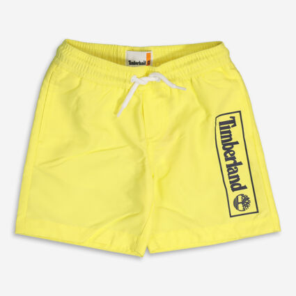 Yellow Drawstring Swim Shorts - Image 1 - please select to enlarge image