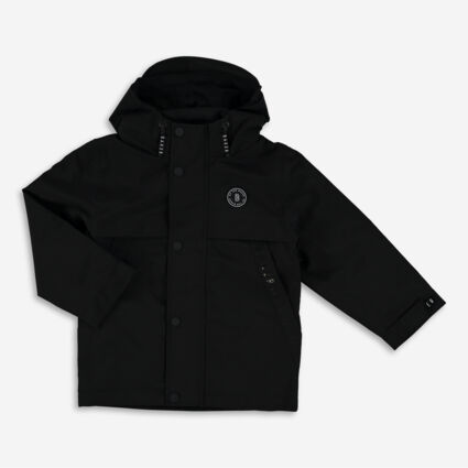 Black Hooded Jacket  - Image 1 - please select to enlarge image