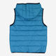 Blue Hooded Gilet  - Image 2 - please select to enlarge image