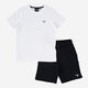 Two Piece Navy & White Essential T Shirt & Shorts Set - Image 1 - please select to enlarge image