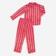 2-teiliges rosa-rotes Pyjama-Set aus Satin - Bild 2 - bitte auswählen, um das Bild zu vergrößern