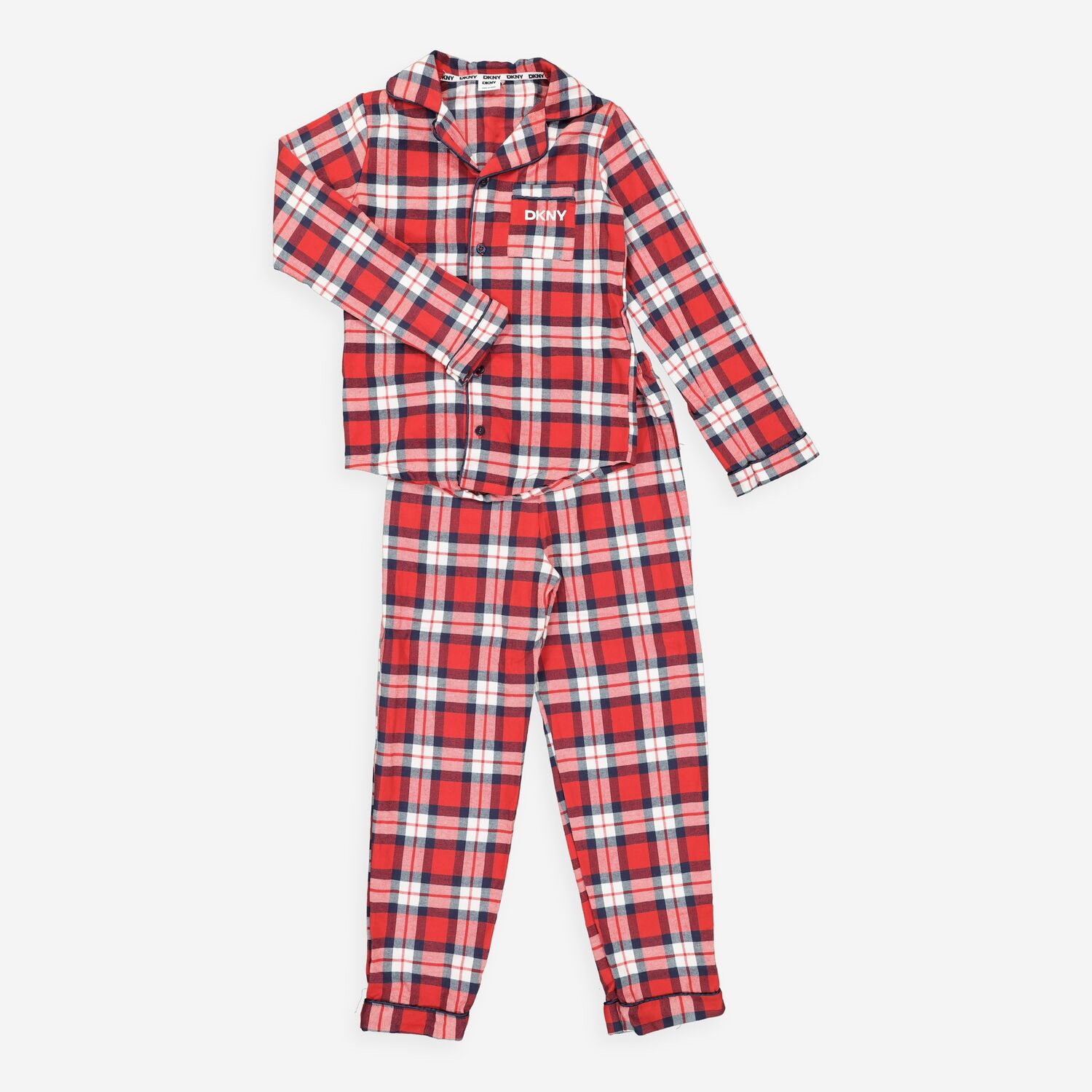 Two Piece Red Plaid Check Pyjama Set TK Maxx UK