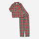 Red & Green Long Woven Brushed Pyjamas Set  - Image 1 - please select to enlarge image