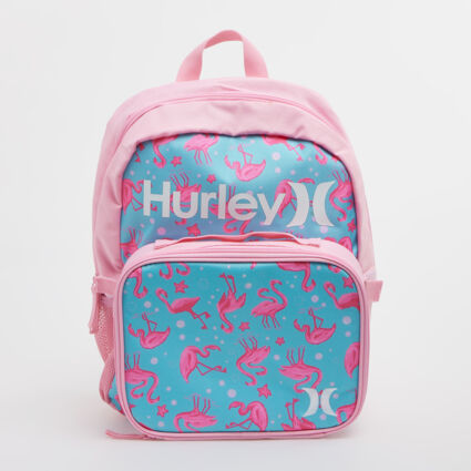 Blue & Pink Flamingo Backpack & Lunch Bag  - Image 1 - please select to enlarge image