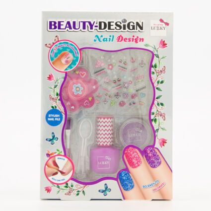 Six Piece Purple Nail Design Beauty Set - Image 1 - please select to enlarge image