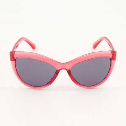 Pink Glitter Cat Eye Sunglasses - Image 1 - please select to enlarge image