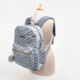 Grey Daisy Motif Backpack - Image 2 - please select to enlarge image