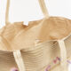 Cream Glittery Woven Beach Bag - Image 3 - please select to enlarge image