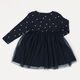 Navy Heart Patterned Day Dress  - Image 2 - please select to enlarge image