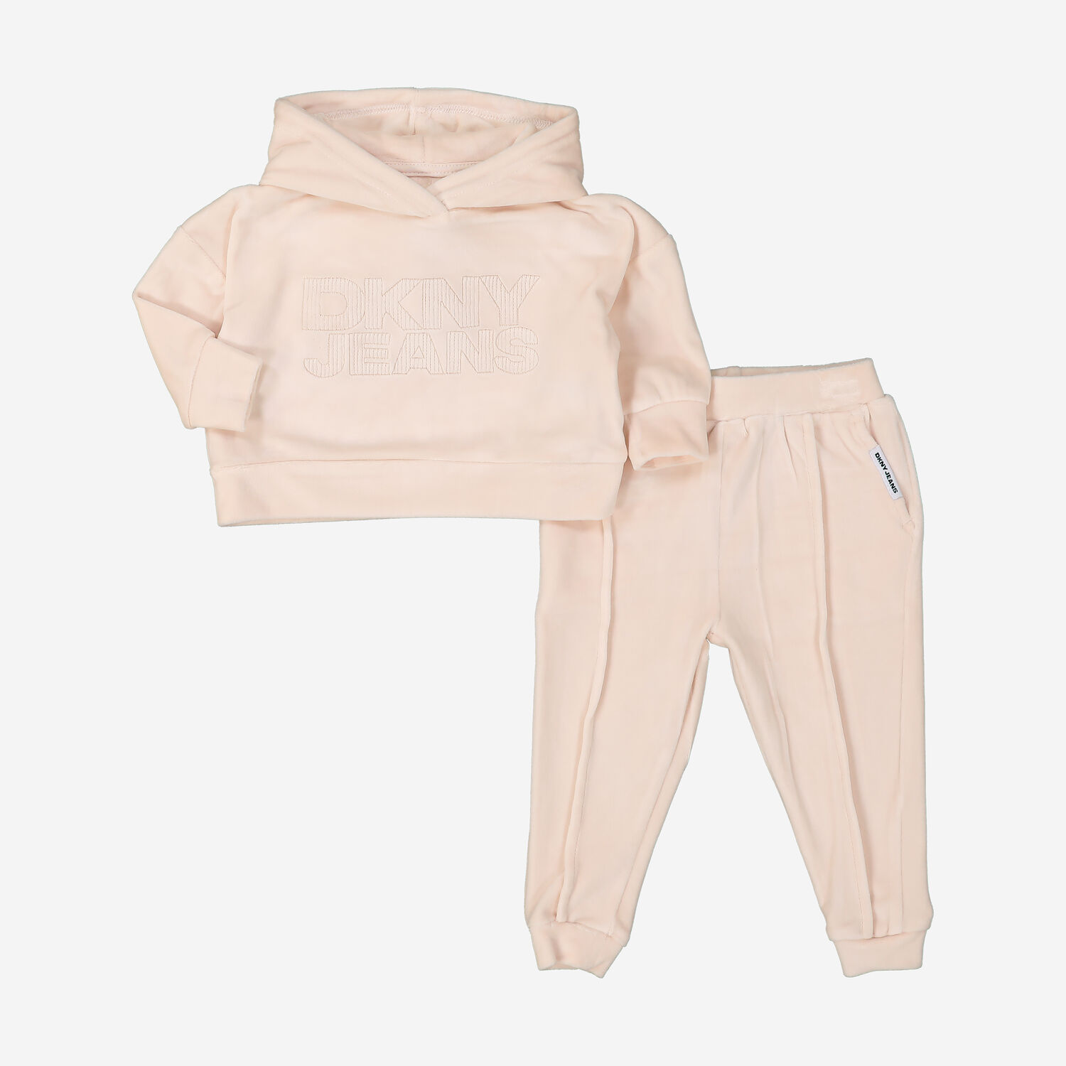 Two Piece Pink Velour Hoodie Joggers Set TK Maxx UK