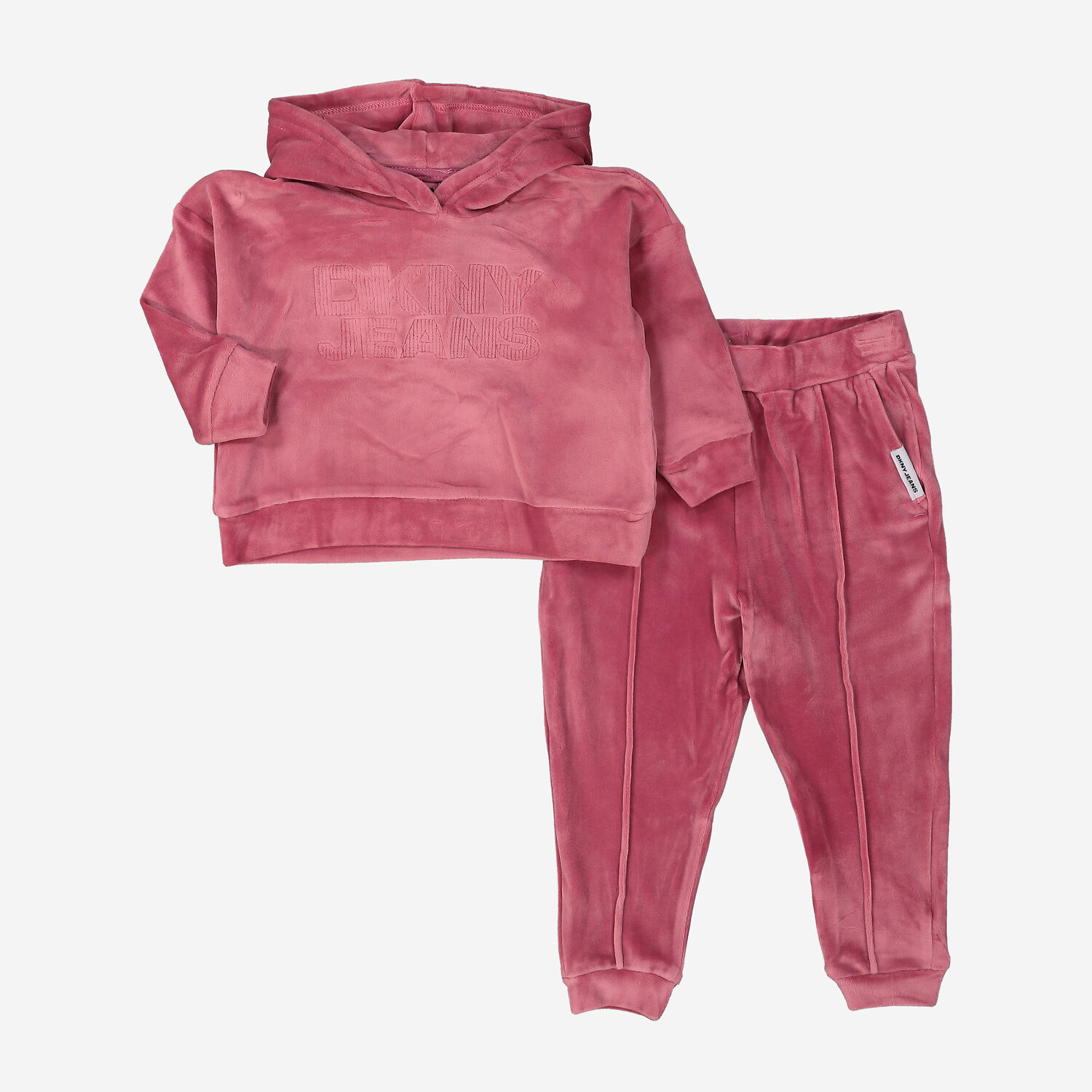 Two Piece Pink Velour Hoodie Joggers Set TK Maxx UK