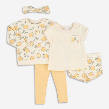 Five Piece Cream & Lemon Mix & Match Outfit - Image 1 - please select to enlarge image