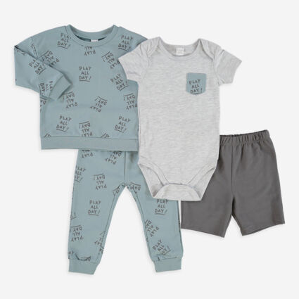 Four Pack Blue & Grey Sweat Set  - Image 1 - please select to enlarge image