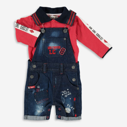 Two Piece Polo Dungaree Set - Image 1 - please select to enlarge image