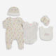 Five Piece White All In One & Bodysuit Set - Image 1 - please select to enlarge image